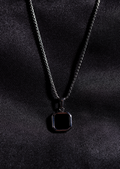 ETERNAL Square Pendant Necklace (Black Noir)