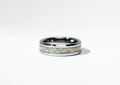 Pearl White Opal on Tungsten Keepsake Ring