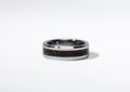 Black Ember Opal on Tungsten Keepsake Ring