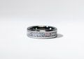 Orchid Purple Opal on Tungsten Keepsake Ring
