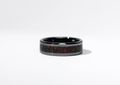 Black Ember Opal on Black Ceramic Keepsake Ring