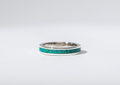 Forest Green Opal on Sterling Silver Keepsake Ring