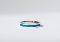 Ocean Blue Opal on Sterling Silver Keepsake Ring