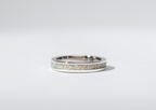 Pearl White Opal on Sterling Silver Keepsake Ring