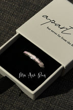 Orchid Purple Opal on Sterling Silver Keepsake Ring